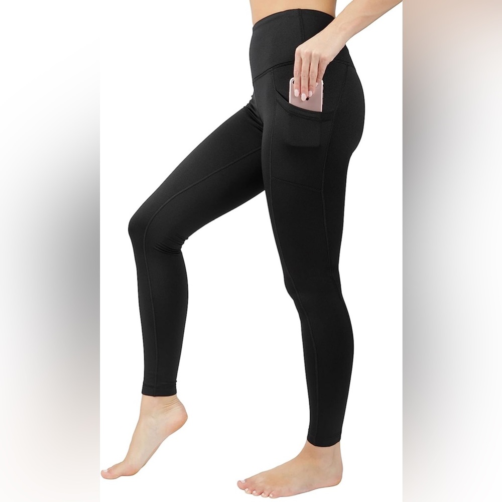 90° by Reflex Leggings with Pockets, Size Medium, Black
